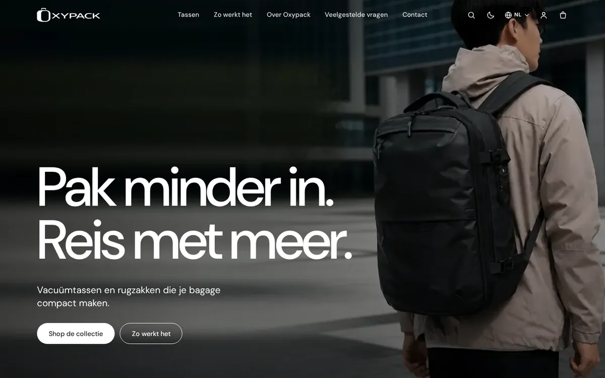 Oxypack op laptop